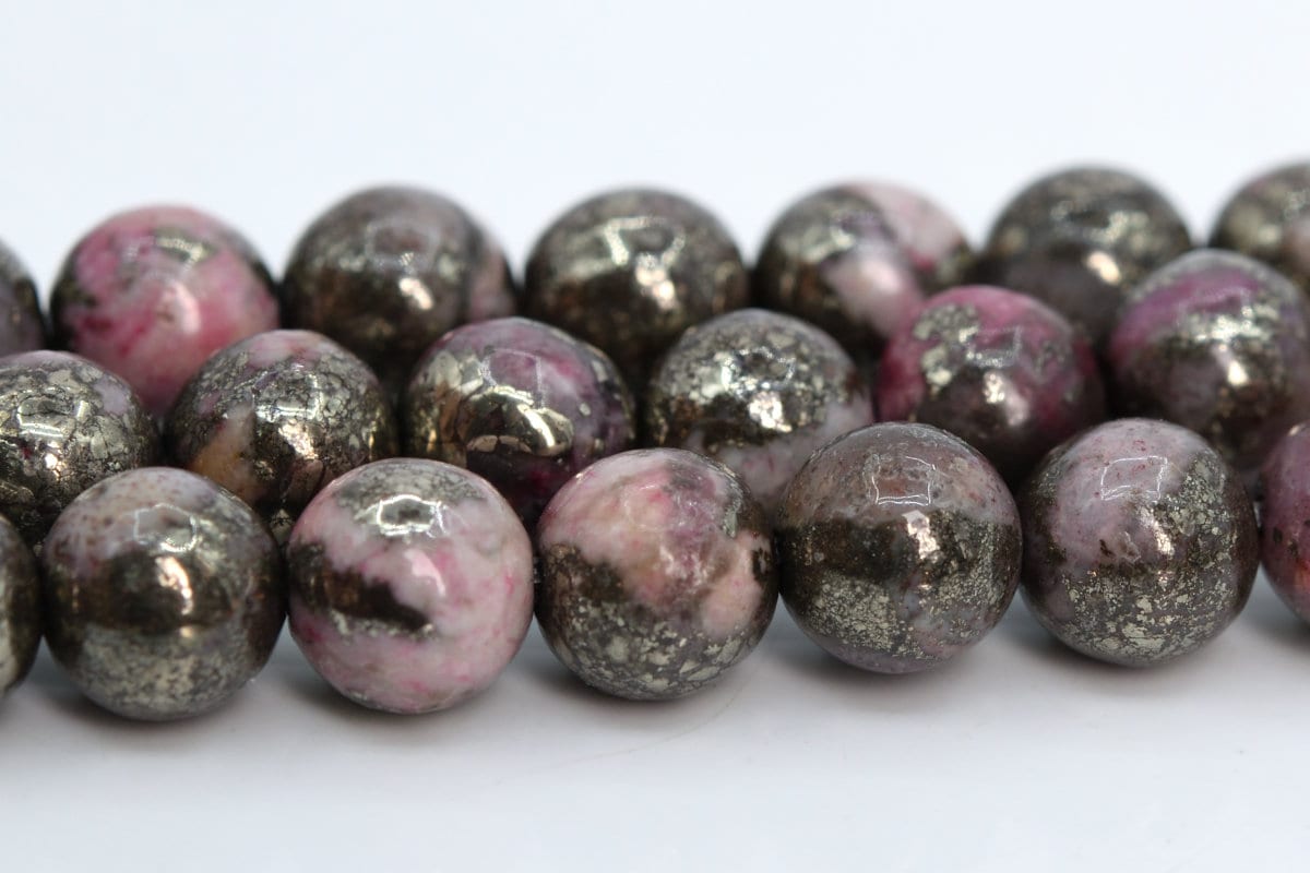 6mm Pink Pyrite Beads Grade Aaa Natural Gemstone Round Loose Beads 15.5"/ 7.5" Bulk Lot Options(105386)
