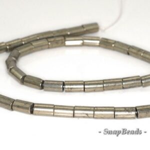 6x4mm Palazzo Iron Pyrite Gemstone Round Tube 6x4mm Loose Beads 7.5 Inch Half Strand (90144953-405) 6x4mm Palazzo Iron Pyrite Gemstone Round Tube 6x4mm Loose Beads 7.5 Inch Half Strand (90144953-405)