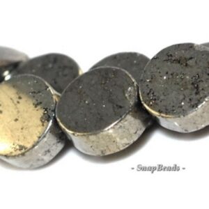 8mm Palazzo Iron Pyrite Gemstone, Flat Round, Circle Coin Button, 8mm Loose Beads 16 Inch Full Strand (90181667-138) 8mm Palazzo Iron Pyrite Gemstone, Flat Round, Circle Coin Button, 8mm Loose Beads 16 Inch Full Strand (90181667-138)