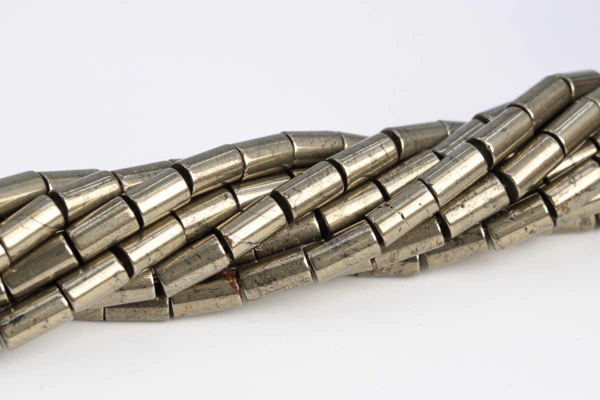 8x5mm Copper Pyrite Beads Round Tube Grade Aaa Genuine Natural Gemstone Full Strand Loose Beads 15.5" Bulk Lot 1,3,5,10 And 50 (104647-1268)