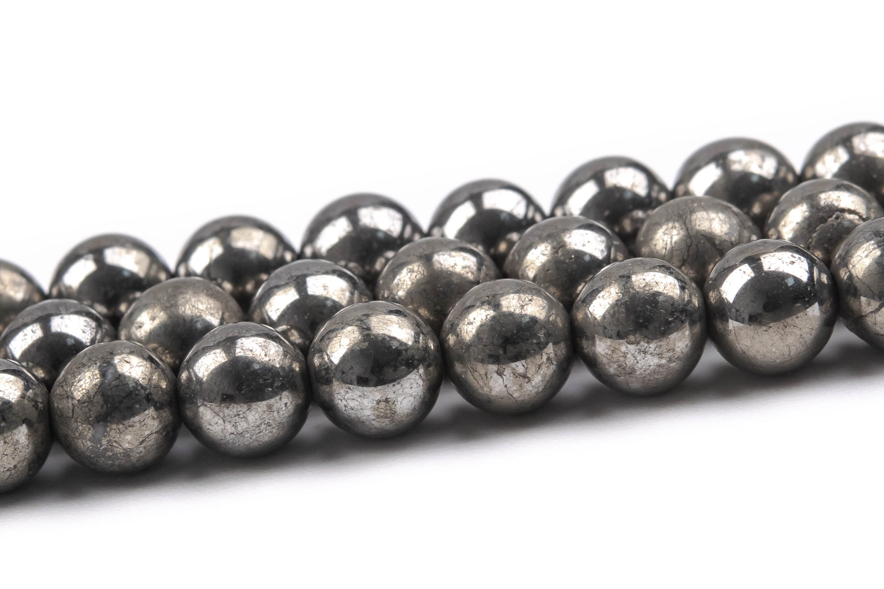 Iron Pyrite Beads Genuine Natural Grade Aaa Gemstone Round Loose Beads 6mm 8mm Bulk Lot Options