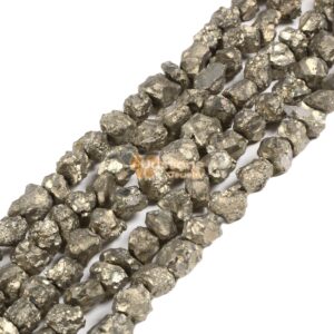 9mm Raw Nuggets Pyrite Irregular Freeform Loose Beads Jewelry Making 15.5-16"