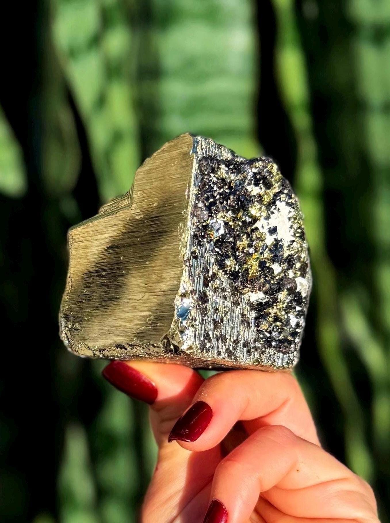 Pyrite Crystal Cube W/ Sphalerite And Galena - For Manifesting Prosperity & Abundance