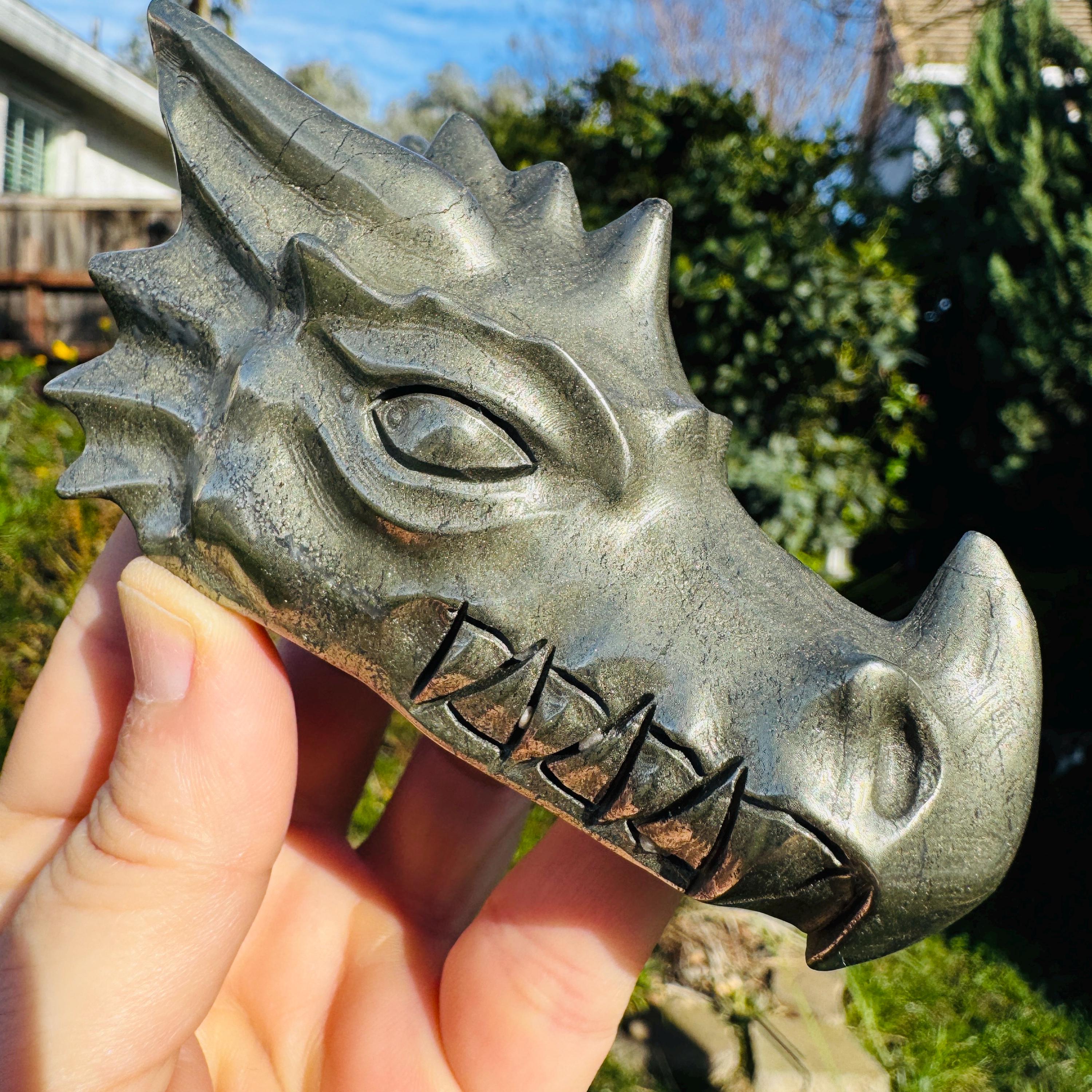 Pyrite Crystal Dragon Skull, Pyrite Dragon Skull