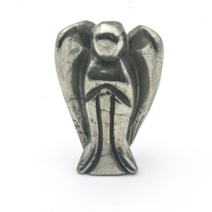 gemstone angel - natural spirituality charms - energy pyrite stone angel -hand carved stone angel - jewelry angel