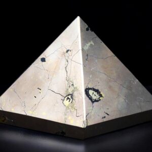 Golden Pyrite Crystal Pyramid: Natural Healing Stone Decor (95MM)