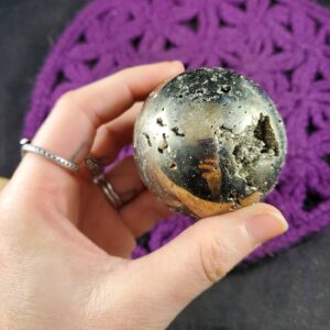 Large Pyrite Sphere 55mm Crystal Ball Stone Polished Unique Natural High Quality Peru Shiny Fools Gold choose your stand