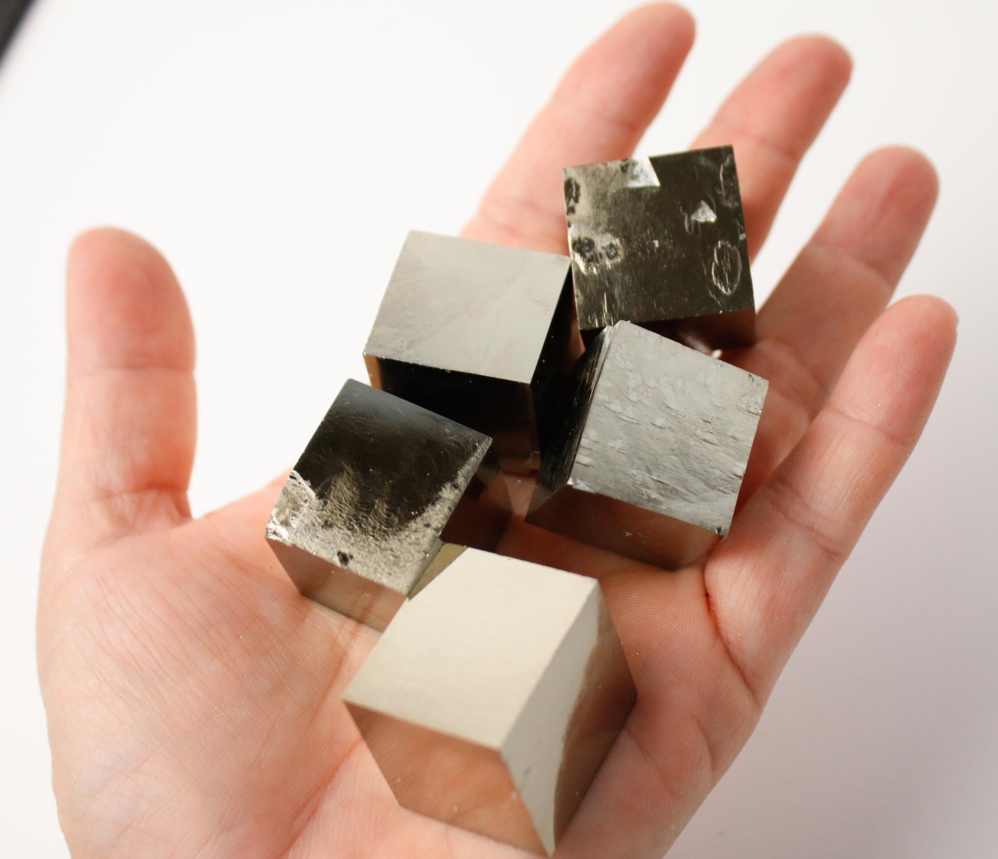 One Pyrite Cube - High Grade Cube Of Navajun Pyrite