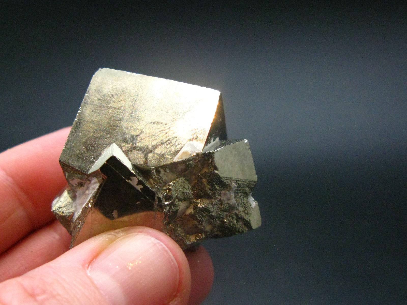 Perfect Pyrite Cube Crystal From Spain - 1.4" - 62.58 Grams