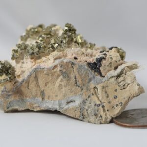 RARE Pyrite Cubes Over Dolomite