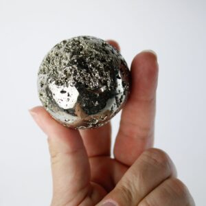 Pyrite Sphere With Crystal Sparkle