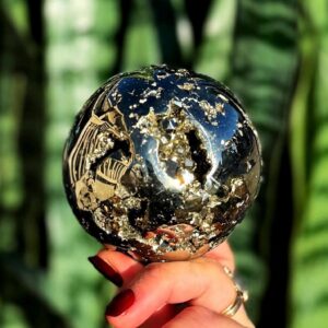 Pyrite Sphere With Stand – Prosperity Crystal