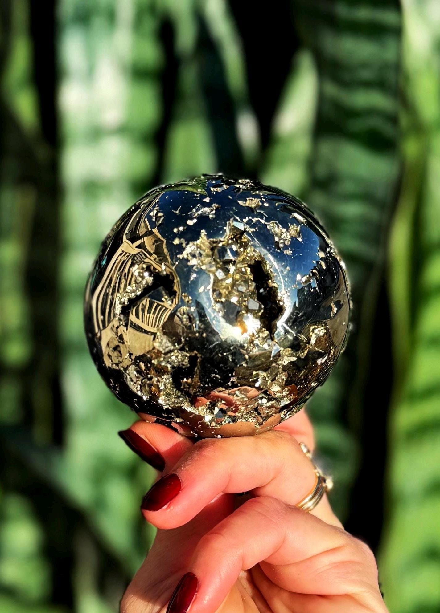 Pyrite Sphere With Stand – Prosperity Crystal
