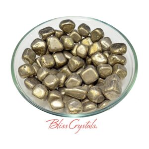 1 Pyrite Tumbled Stone Aka Fools Gold From Spain #ps90