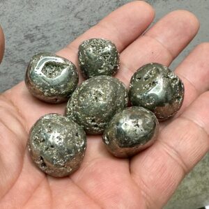 Pyrite 3/4" Tumbled Stone // Prosperity Spark