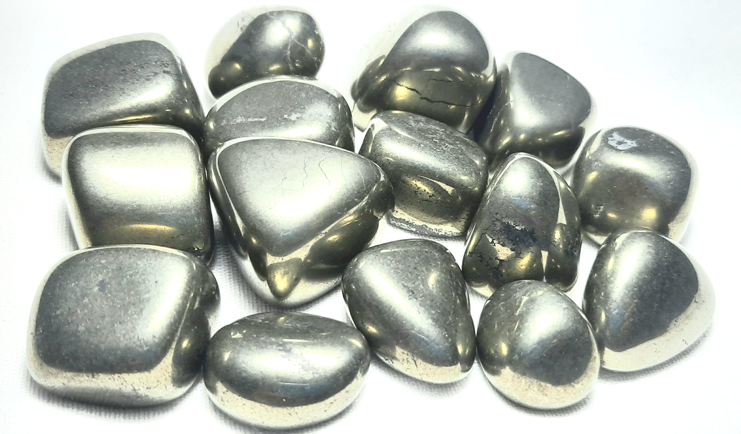 A Grade Pyrite Tumbled Stones: Natural Healing Crystals A Grade Pyrite Tumbled Stones: Natural Healing Crystals