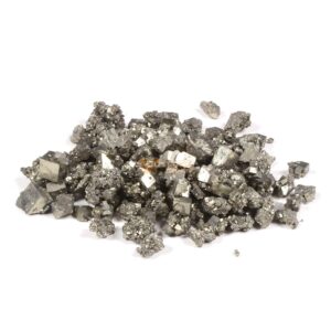 Natural Small Raw Pyrite Chips Crushed Tumbled Stone Crystal Healing Embellishments 100 Grams