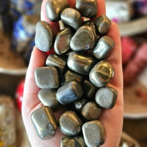 Pyrite Tumbled Stone, One, Fools Gold, Crystal Healing,
