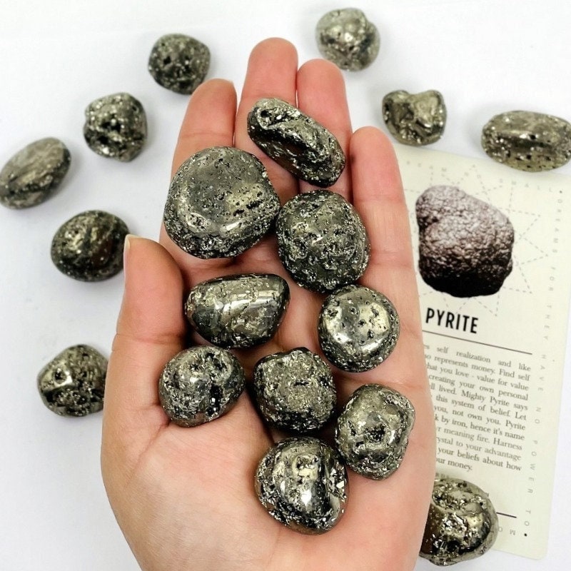 Tumbled Pyrite Stones - “fool's Gold”, Stone Of Luck