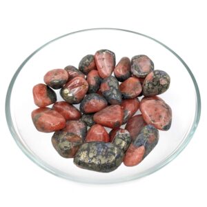Triplite Wagnerite In Pyrite "aa" Tumbled (19g) #sk6322