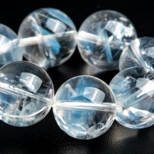 10-11MM Blue Needle Clear Crystal Quartz Beads Bracelet Grade AA Genuine Natural Round Gemstone 8" (122846h-1348) 10-11MM Blue Needle Clear Crystal Quartz Beads Bracelet Grade AA Genuine Natural Round Gemstone 8" (122846h-1348)