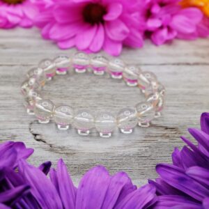 10.5mm Clear Quartz Bracelet