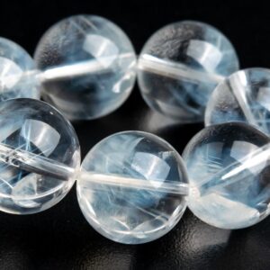 11-12MM Blue Needle Clear Crystal Quartz Beads Bracelet Grade AA Genuine Natural Round Gemstone 8" (122851h-1394) 11-12MM Blue Needle Clear Crystal Quartz Beads Bracelet Grade AA Genuine Natural Round Gemstone 8" (122851h-1394)