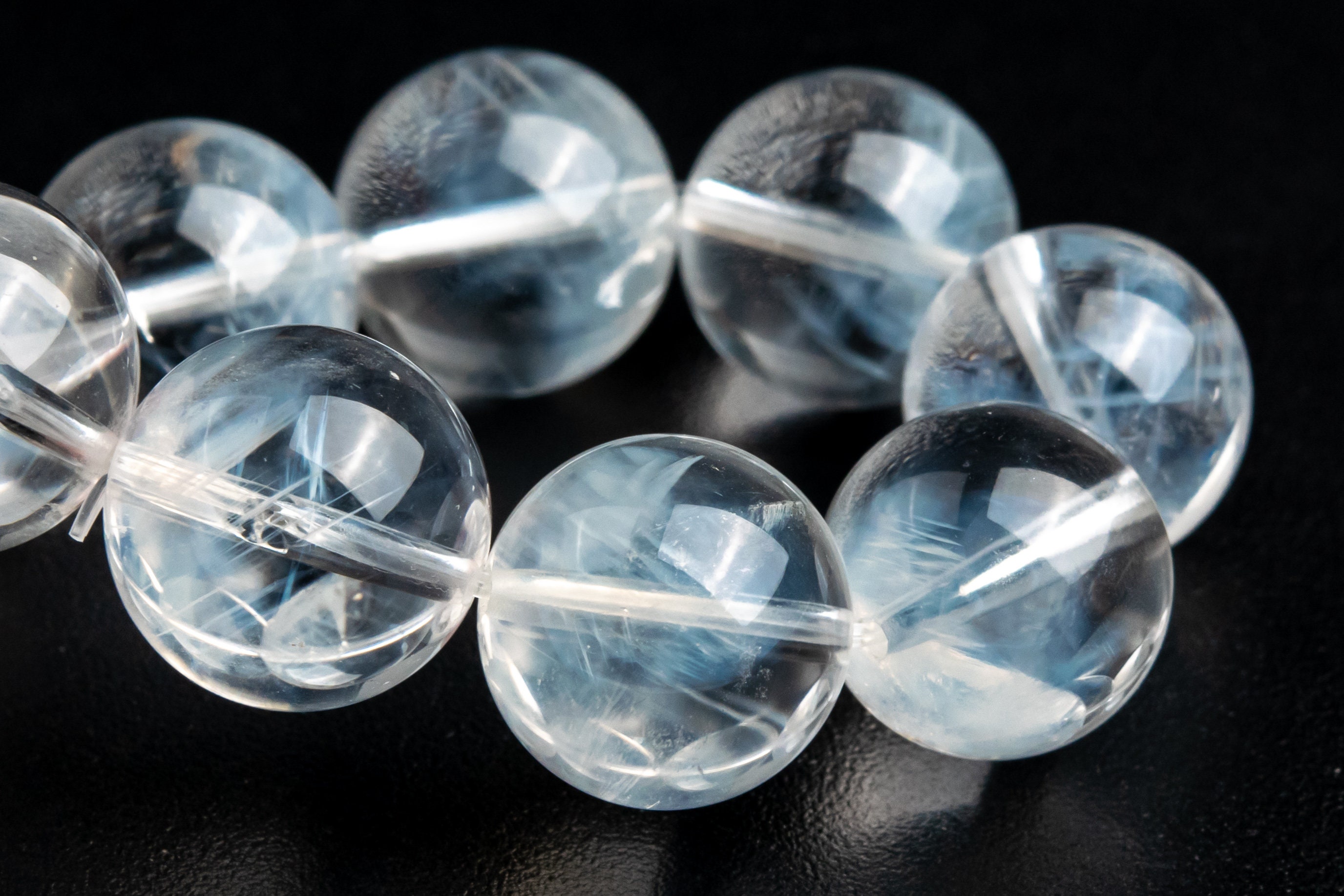 11-12mm Blue Needle Clear Crystal Quartz Beads Bracelet Grade Aa Genuine Natural Round Gemstone 8" (122851h-1394) 11-12mm Blue Needle Clear Crystal Quartz Beads Bracelet Grade Aa Genuine Natural Round Gemstone 8" (122851h-1394)