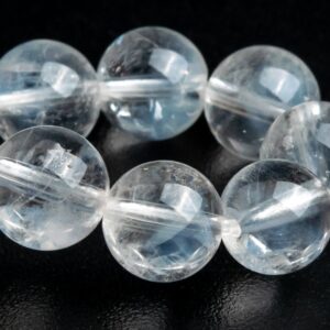 7MM Blue Needle Clear Crystal Quartz Beads Bracelet Grade AA Genuine Natural Round Gemstone 7" (122832h-1317) 7MM Blue Needle Clear Crystal Quartz Beads Bracelet Grade AA Genuine Natural Round Gemstone 7" (122832h-1317)