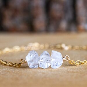 April Birthstone Bracelet - Raw Crystal Quartz Bracelet - Raw Crystal Bracelet - Healing Crystal Bracelet - Gift For Her April Birthstone Bracelet - Raw Crystal Quartz Bracelet - Raw Crystal Bracelet - Healing Crystal Bracelet - Gift For Her