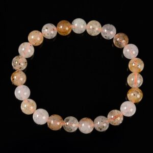 Natural Rare Quartz With Muscovite Biotite Mica Inclusions Gemstone Round Bracelet 8MM 12MM 7.5 inch Strand BULK LOT 1,2,6,12 and 50 (S44) Natural Rare Quartz With Muscovite Biotite Mica Inclusions Gemstone Round Bracelet 8MM 12MM 7.5 inch Strand BULK LOT 1,2,6,12 and 50 (S44)