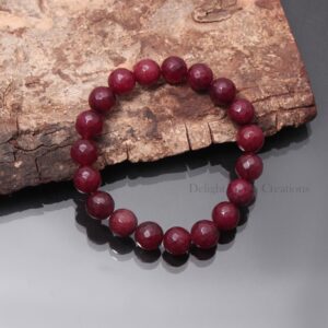 Red Quartz Stretch Bracelet, Natural Red Quartz 10 mm Faceted Round Bead Bracelet, Red Quartz Beaded Jewelry, Gemstone- Women's Bracelet Red Quartz Stretch Bracelet, Natural Red Quartz 10 mm Faceted Round Bead Bracelet, Red Quartz Beaded Jewelry, Gemstone- Women's Bracelet