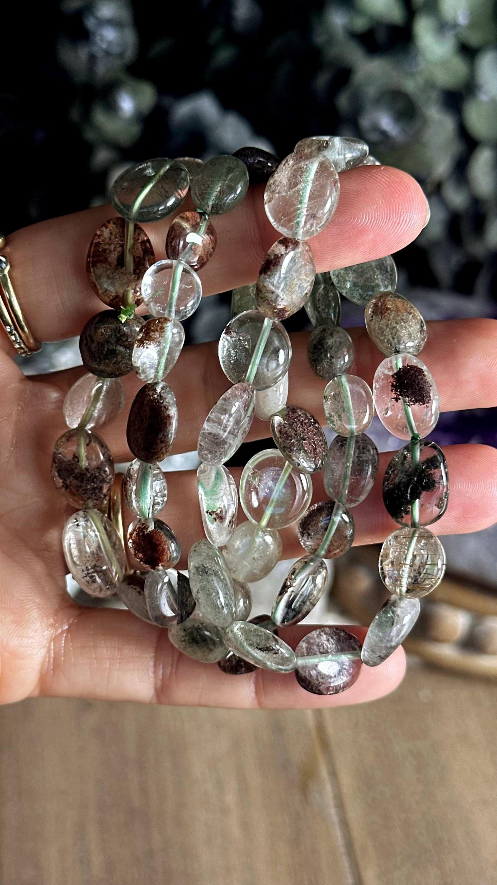 Tumbled Garden Quartz Bracelet Crystal Bracelet