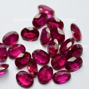 10 Pcs, rubelite Corundum Hydro Quartz Oval Shape Cabochon, loose Stones, 10 Piece Of 8x6mm