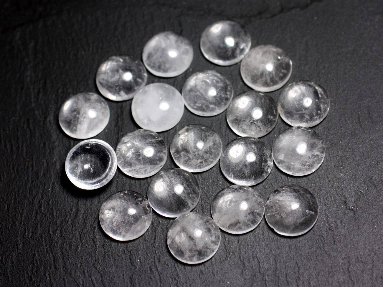 1pc - Cabochon Pierre - Cristal De Roche Quartz Rond 20mm Blanc Transparent - 7427039735414 1pc - Cabochon Pierre - Cristal De Roche Quartz Rond 20mm Blanc Transparent - 7427039735414