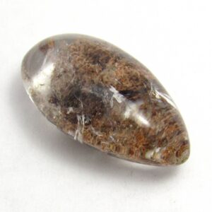 Quartz Chlorite Cabochon Tear Drop Lodolite Inclusions Rutilated Natural Clear Ring Jewelry One of a Kind Handmade Unique Transparent