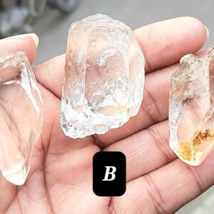 Crystal Quartz Rough Gemstone:crystal Slice,slab,raw For Jewelry,chakra Balancing,healing,cabochon,faceted,art,bead,carving,reiki,birthstone