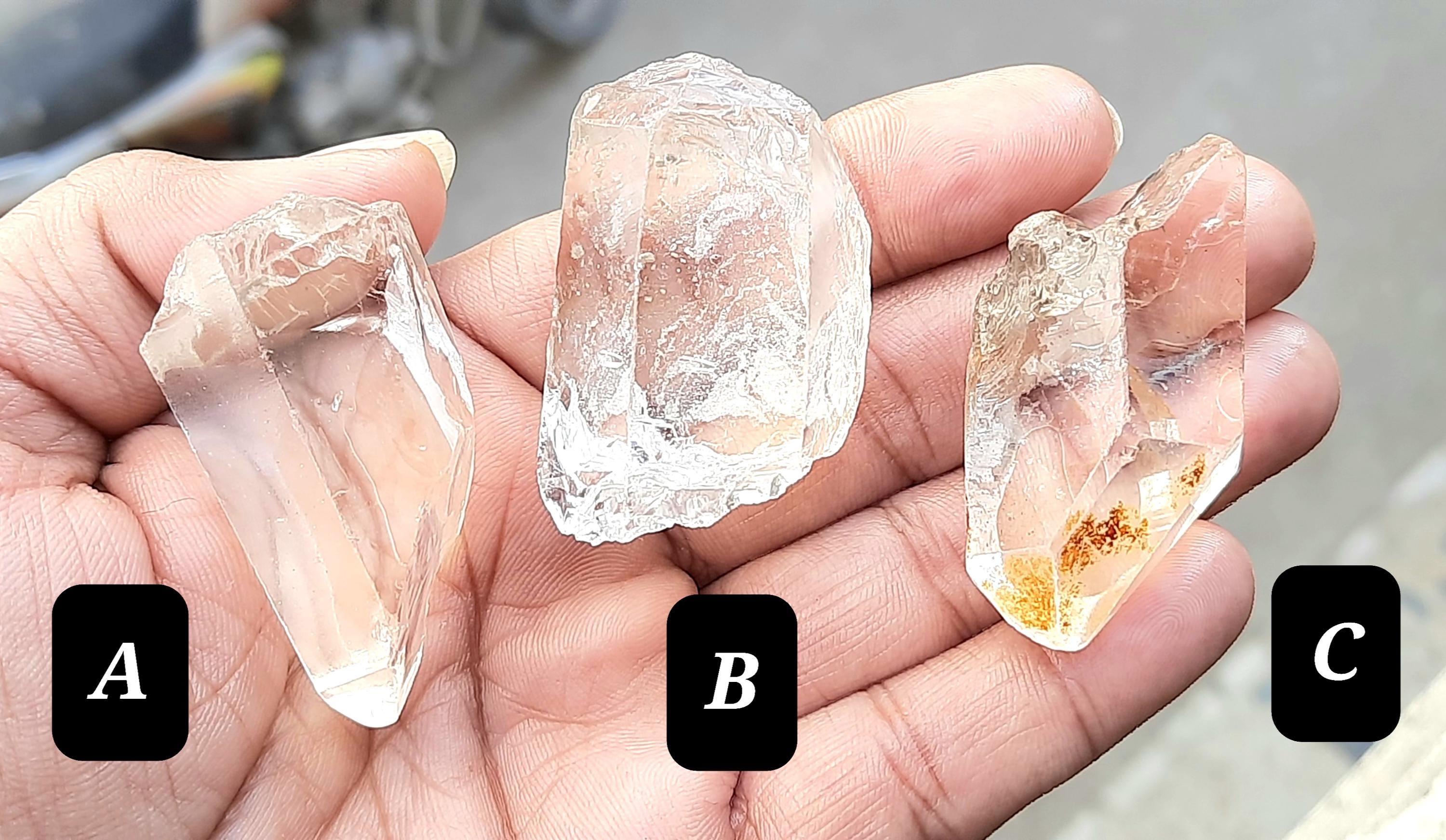 Crystal Quartz Rough Gemstone:crystal Slice,slab,raw For Jewelry,chakra Balancing,healing,cabochon,faceted,art,bead,carving,reiki,birthstone