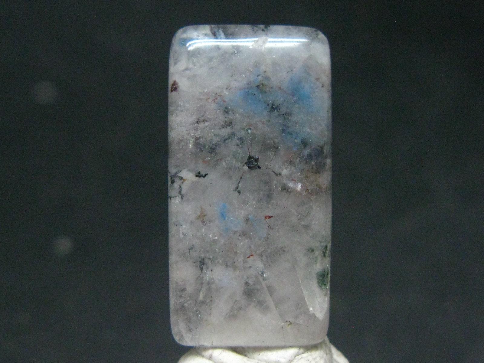 Papagoite In Quartz Cabochon From Messina S. Africa - 8.55 Carats - 21x11mm