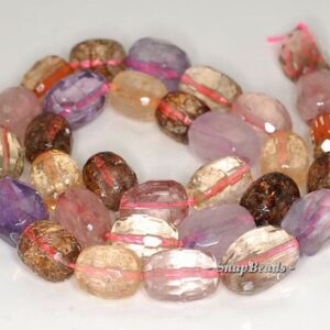 14x10-8x7mm Mix Quartz Gemstone Faceted Nugget Loose Beads 7.5 Inch Half Strand Lot 1,2 And 6 (90144099-b32-559)