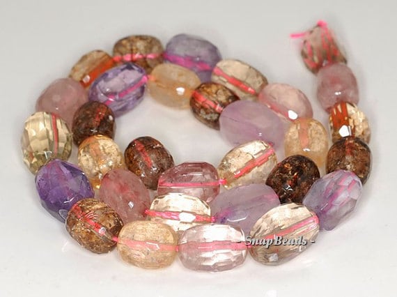 14x10-8x7mm Mix Quartz Gemstone Faceted Nugget Loose Beads 7.5 Inch Half Strand Lot 1,2 And 6 (90144099-b32-559)