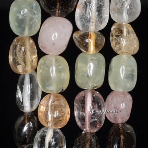 16x13-12x10mm Mix Quartz Gemstone Nugget Loose Beads 7.5 Inch Half Strand Lot 1,2 And 6 (90191002-b37-573)