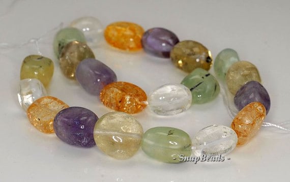 18x11-10x9mm Mix Quartz Gemstone Nugget Loose Beads 7.5 Inch Half Strand Lot 1,2,6,12 And 50 (90144088-b38-576)