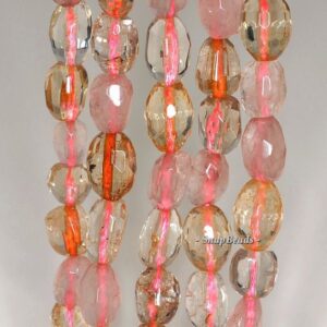 18x7-8x7mm Mix Quartz Gemstone Faceted Nugget Loose Beads 8 Inch Half Strand (90144208-b32-559)