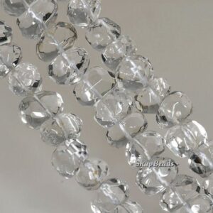 19x10-10x8mm Rock Crystal Gemstone Grade Aa Faceted Nugget Loose Beads 7.5 Inch Half Strand Lot 1,2,6,12 And 50 (90191479-b3-505)