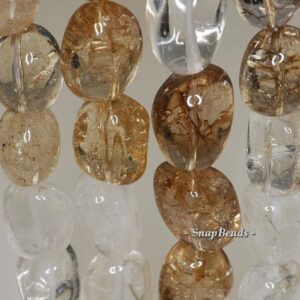 21x17-18x13mm Mix Quartz Gemstone Nugget Loose Beads 7 inch Half Strand (90190994-B39-582)