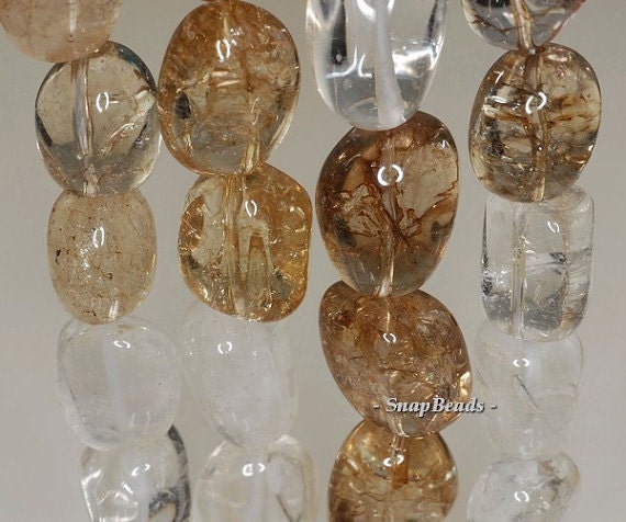 21x17-18x13mm Mix Quartz Gemstone Nugget Loose Beads 7 Inch Half Strand (90190994-b39-582)