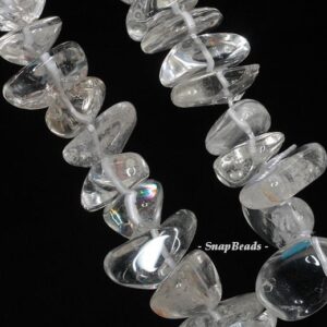 25x18-9x5mm Rock Crystal Gemstone Pebble Loose Beads 7.5 Inch Half Strand Lot 1,2 And 6 (90191478-b3-505)