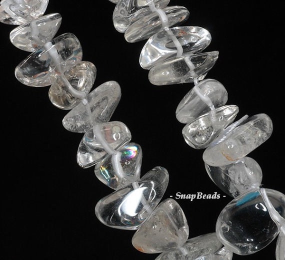 25x18-9x5mm Rock Crystal Gemstone Pebble Loose Beads 7.5 Inch Half Strand Lot 1,2 And 6 (90191478-b3-505)