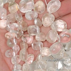 32x11-16x9mm Rock Crystal Gemstone Nugget Loose Beads 7.5 Inch Half Strand (90191483-b2-504)